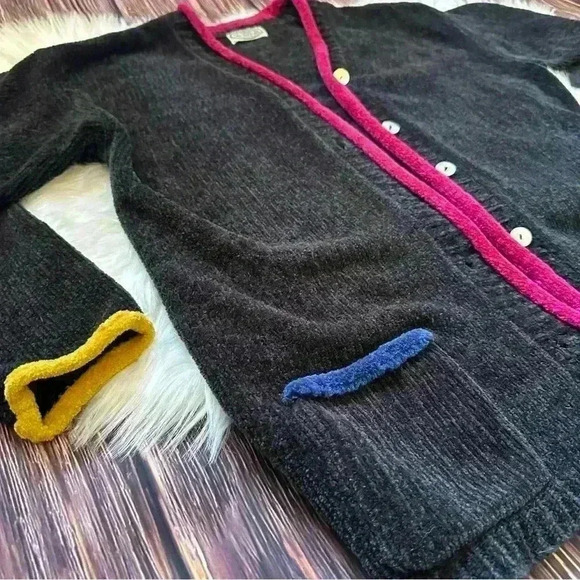Vintage Tisbury Bay Color block Cardigan Large - Picture 2 of 10